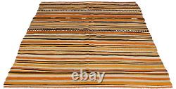 Tapis Vintage Tissé à la Main 4'10 x 9'0 Tapis Kilim en Laine Traditionnel