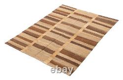Tapis Vintage Tissé à la Main 4'11 x 6'8 Tapis Kilim Traditionnel en Laine