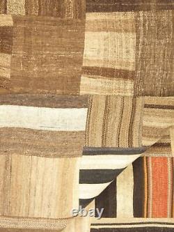 Tapis Vintage Tissé à la Main 4'9 x 6'6 Tapis Kilim en Laine Traditionnel