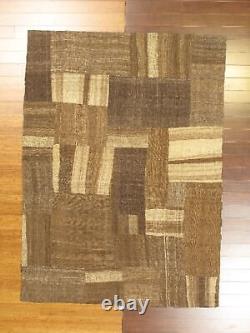 Tapis Vintage Tissé à la Main 4'9 x 6'6 Tapis Kilim en Laine Traditionnel
