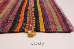 Tapis Vintage Tissé à la Main 5'1 x 9'3 Tapis Kilim Traditionnel en Laine