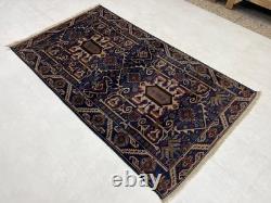 Tapis antique collectible unique 4x7 fait main teintures végétales laine