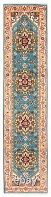 Tapis de couloir vintage noué à la main 2'5 x 10'0, tapis oriental traditionnel en laine