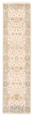 Tapis de couloir vintage noué à la main de 2'8 x 9'10, tapis oriental traditionnel en laine
