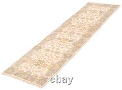 Tapis de couloir vintage noué à la main de 2'8 x 9'10, tapis oriental traditionnel en laine
