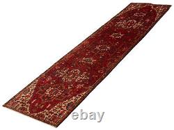 Tapis de laine traditionnel vintage noué à la main 3'1 x 12'5