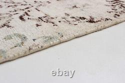 Tapis de sol traditionnel en laine noué à la main 4'0 x 5'11