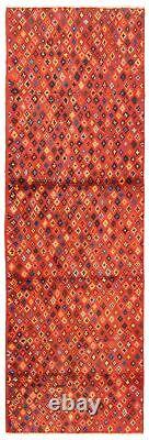 Tapis de zone ancien noué à la main 2'10 x 9'1 Tapis traditionnel en laine