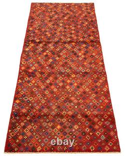 Tapis de zone ancien noué à la main 2'10 x 9'1 Tapis traditionnel en laine