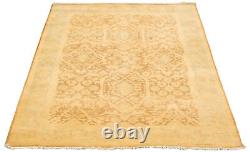 Tapis de zone en laine traditionnel à bordure noué à la main 6'1 x 8'4
