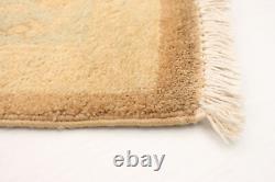 Tapis de zone en laine traditionnel à bordure noué à la main 6'1 x 8'4