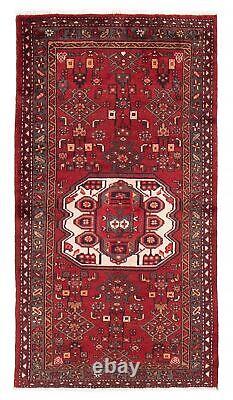 Tapis en laine à motifs traditionnels vintage noué à la main 3'8 x 6'7