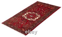 Tapis en laine à motifs traditionnels vintage noué à la main 3'8 x 6'7