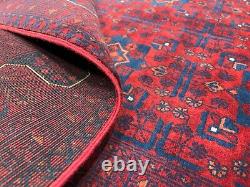 Tapis en laine afghane Khal Mohammadi fait main (3'3 x 5'0) de couleur bordeaux