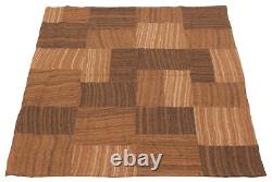 Tapis en laine kilim traditionnel tissé à la main vintage 4'7 x 6'6