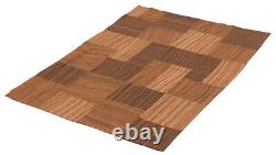 Tapis en laine kilim traditionnel tissé à la main vintage 4'7 x 6'6