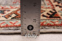 Tapis en laine traditionnel à motifs géométriques tissé à la main de style vintage, 2'0 x 6'4