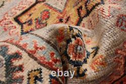Tapis en laine traditionnel à motifs géométriques tissé à la main de style vintage, 2'0 x 6'4