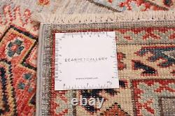 Tapis en laine traditionnel à motifs géométriques tissé à la main de style vintage, 2'0 x 6'4