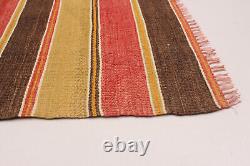 Tapis kilim vintage 4'10 x 9'7 en laine traditionnel tissé à la main
