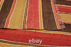 Tapis kilim vintage 4'10 x 9'7 en laine traditionnel tissé à la main
