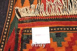 Tapis kilim vintage 5'2 x 10'8 en laine traditionnelle tissée à la main