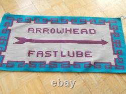 Tapis publicitaire automobile vintage unique en son genre Nos Pos Navajo Indian Teec