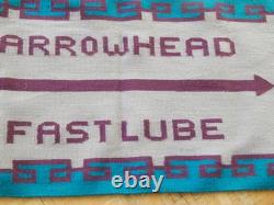 Tapis publicitaire automobile vintage unique en son genre Nos Pos Navajo Indian Teec