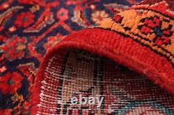 Tapis traditionnel à bordure nouée à la main 4'7 x 10'6 Tapis en laine