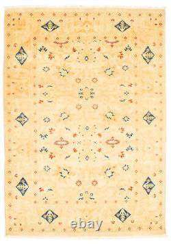 Tapis traditionnel à bordure nouée à la main 4'8 x 6'7 Tapis en laine