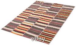Tapis traditionnel en laine fait à la main vintage 5'6 x 7'9