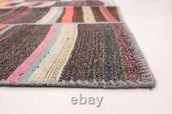 Tapis traditionnel en laine fait à la main vintage 5'6 x 7'9