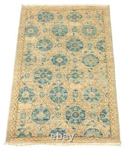 Tapis traditionnel noué à la main 3'1 x 5'3 en lainerug de surface