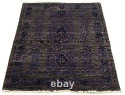 Tapis traditionnel noué à la main 4'0 x 6'2 en laine