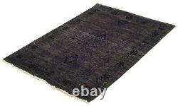Tapis traditionnel noué à la main 4'0 x 6'2 en laine