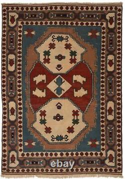 Tapis traditionnel vintage noué à la main 5'5 x 7'3 en laine rug-area