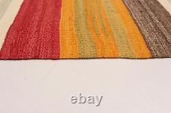 Tapis vintage en laine kilim tissé à la main 5'1 x 8'4 traditionnel