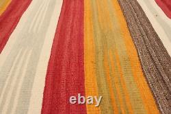 Tapis vintage en laine kilim tissé à la main 5'1 x 8'4 traditionnel