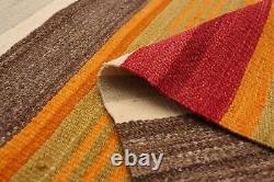 Tapis vintage en laine kilim tissé à la main 5'1 x 8'4 traditionnel
