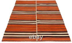 Tapis vintage en laine tissé à la main 5'11 x 11'3 Tapis kilim traditionnel
