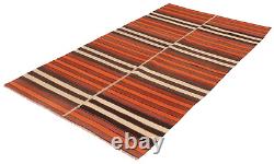 Tapis vintage en laine tissé à la main 5'11 x 11'3 Tapis kilim traditionnel