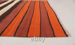 Tapis vintage en laine tissé à la main 5'11 x 11'3 Tapis kilim traditionnel