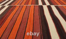 Tapis vintage en laine tissé à la main 5'11 x 11'3 Tapis kilim traditionnel