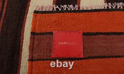 Tapis vintage en laine tissé à la main 5'11 x 11'3 Tapis kilim traditionnel