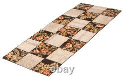 Tapis vintage tissé à la main 2'7 x 7'4 Tapis kilim traditionnel en laine