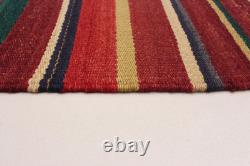 Tapis vintage tissé à la main 4'8 x 9'2 Tapis kilim en laine traditionnel