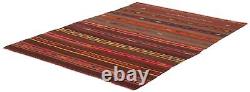 Tapis vintage tissé à la main 5'4 x 8'0 Tapis kilim traditionnel en laine