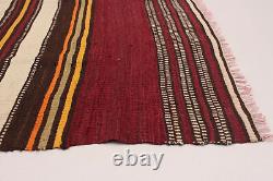 Tapis vintage tissé à la main 5'7 x 7'4 Tapis kilim en laine traditionnel