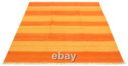 Tapis vintage tissé à la main 7'10 x 9'10 tapis kilim traditionnel en laine