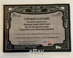 Tom Brady Non Auto Collection 2015 Jersey Topps Musée Rare Brady One Of A Kind